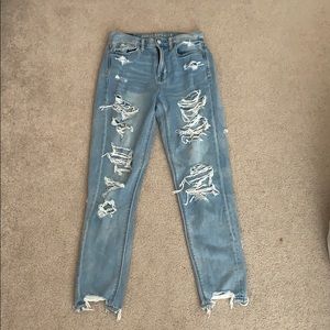 American Eagle Ripped Mom Jeans
